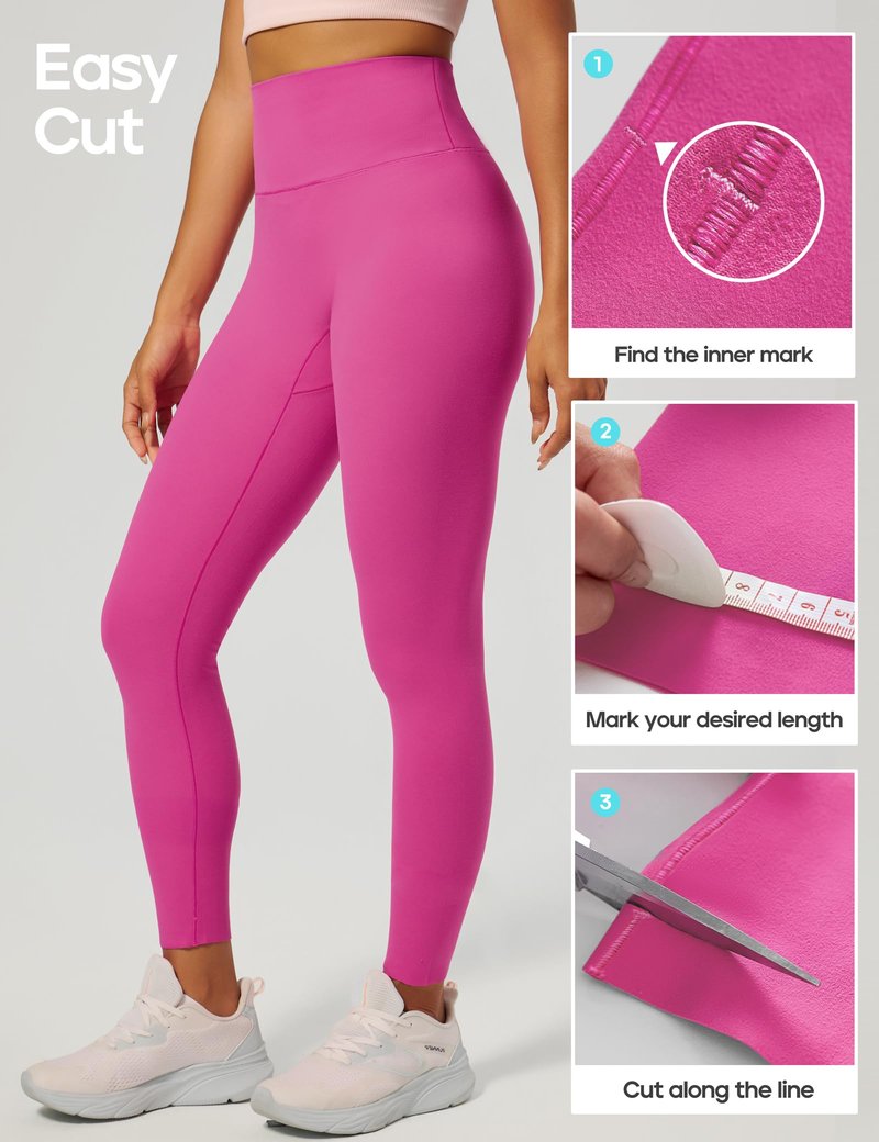 Heathyoga Scrunch Butt Lifting Leggings for Women Tummy Control No Front Seam Compression Leggings for Women Yoga Pants Women Hot Pink