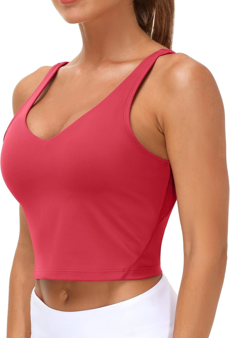 Womens' Longline Sports Bra - Wirefree Padded Design for Medium Support | Comfortable Fit