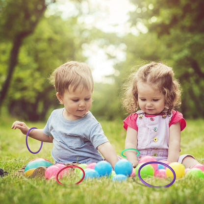 HRLORKC 24Pcs Plastic Ring Toss Game Set Rings for Ring Toss for Kids Outdoor Games Plastic Carnival Rings Carnival Games for Carnival Party and Parent-Child Games…