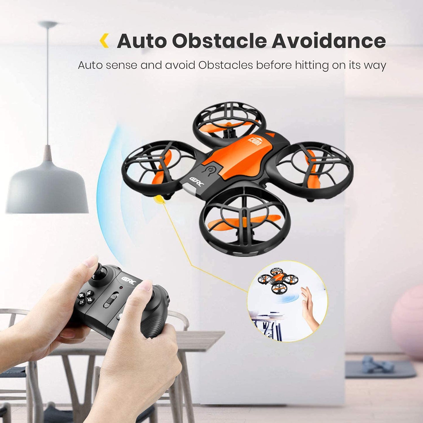 4DRC Mini Drone With 720P HD Camera For Kids, FPV 2.4G WiFi, Upgraded Propeller Guard, 3D Flip, Combat Mode, Induction Of Gravity, Altitude Hold, Headless Mode, One Key Take-Off/Landing, Toy Gift