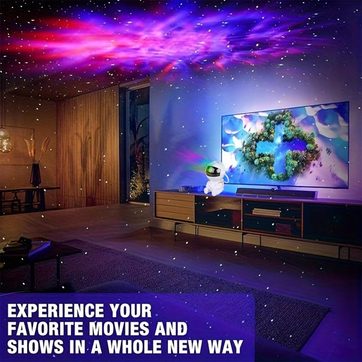 Astronaut Star Projector, Star Projector Galaxy Light for Kids，8 Modes Remote and 270° Adjustable Led Lights for Bedroom, Girls Room Decoration, Home Theater, Ceiling, Timer(Original White)
