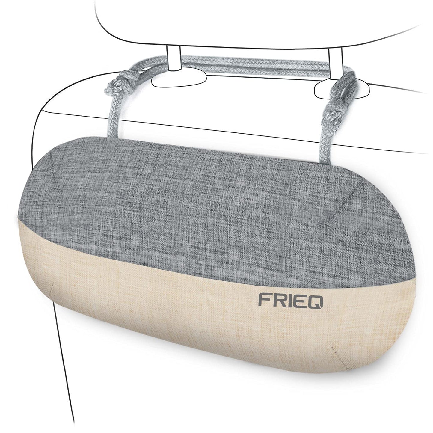 FRiEQ Car Air Freshener, 100% Activated Bamboo Charcoal Air Purifying Bag | Lasts 365+ Days | Fragrance-Free Deodorizer - Absorb Smoke Smell and Bad Odors