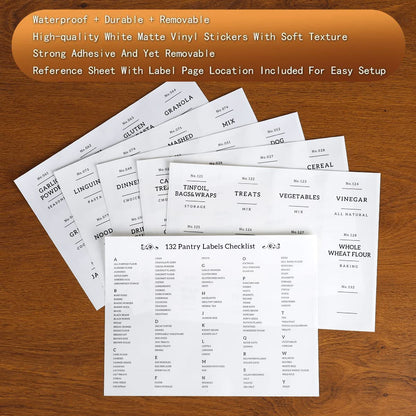 Glass Spice Jars with Bamboo Lids - 20 Pcs Thicken(2.4mm) 4oz Airtight Seasoning Containers with 131 Waterproof Minimalist Spice labels Preprinted - Small herb Jars for Pantry Organization and Storage