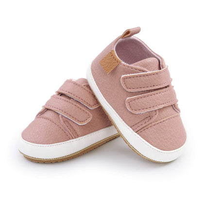 RVROVIC Baby Boys Girls Sneakers Anti-Slip Oxford Loafer Flats Infant Toddler PU Leather Soft Sole Baby Shoes(12-18 Months,Toddler,3-Pink)