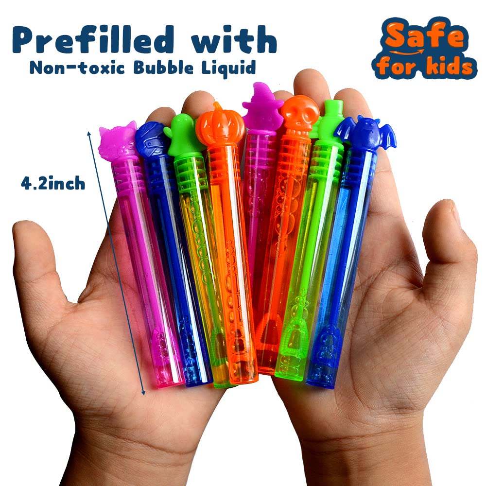 VKTEN 32Pcs Halloween Bubble Wands Mini Bubbles Party Favors for Kids Treat Bag Stuffers Goody Bag Filler Treats Prizes