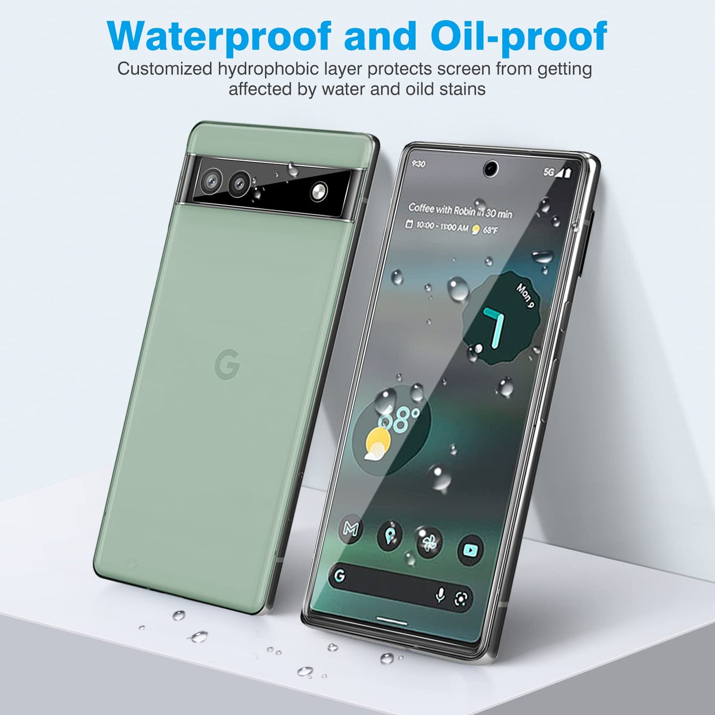 OMOTON 3+2 Pack for Google Pixel 9 Pro XL Screen Protector 6.8 Inch, 3 Tempered Glass Film & 2 Camera Lens Protector, Bubble-free, HD Clear, Not for 9 Pro/ 9