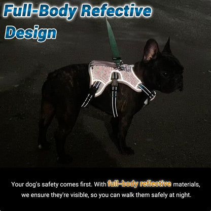 BELPRO Multi-Use Support Dog Harness, Escape Proof No Pull Reflective Adjustable Vest with Durable Handle, Dog Walking Harness for Big/Active Dogs (Blue, L)