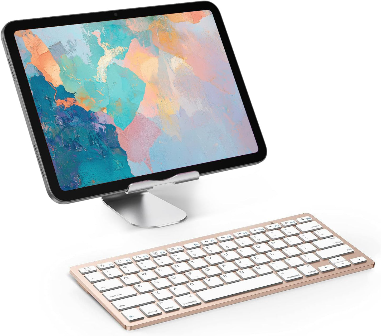 OMOTON Bluetooth Keyboard Compatible with iPad 10th Generation, iPad 10.2 (9th/8th/7th), iPad Pro 13/12.9/11 inch, iPad Air/Mini and More iOS Devices, White
