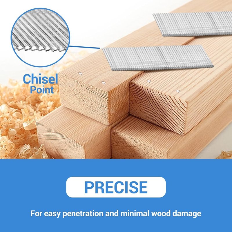 meite 16 Gauge 20 Degree Angled Finish Nails 1-1/4 Inch Leg Galvanized No-rust Finishing Nails for Finish Nailer Gun - Cabinet Crown Baseboard 4,000PCS