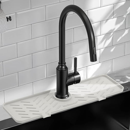 Meiliweser Silicone Faucet Mat for Kitchen Sink – Gen 2 Splash Guard