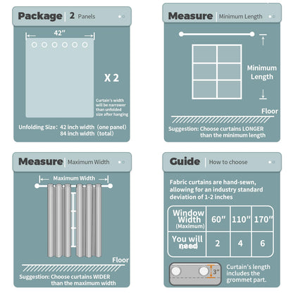 BGment Blackout Curtains for Bedroom 63 Inches Long - Navy Blue Room Darkening Thermal Insulated Sunlight Blocking Grommet Window Drapes for Kids Boys Room, Set of 2 Panels, 42 x 63 Inch