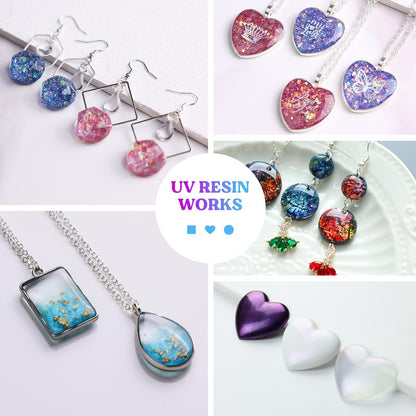 LET'S RESIN UV Resin, Upgraded 500g Crystal Clear UV Resin Hard, Low Odor Ultraviolet Epoxy Resin, UV Light Cure Solar Sunlight Activated Glue for Jewelry, Craft Decoration