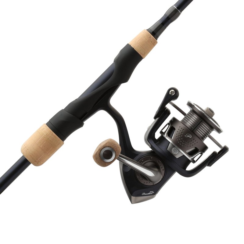 Pflueger President XT Spinning Reel and 6'6" Fishing Rod Combo, Medium Power, 2-Piece Graphite Rod, Size 30 Reel, Aluminum Spool