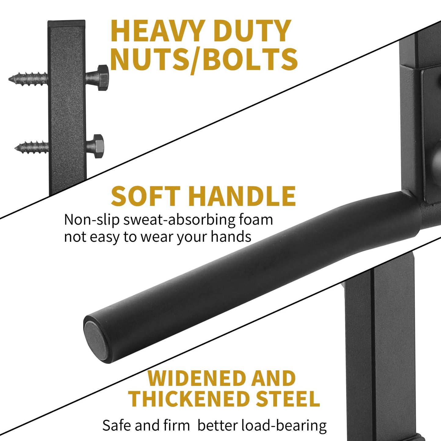 Fitarc Joist Mount Pull Up Bar, Chin Up Bar Ceiling Mount, Heavy Duty, Workout for Home Gym, 42 in Wide -Patent Pending