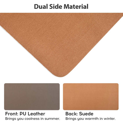 Desk Pad Large, DOBAOJIA Desk Mat, Laptop Mat, Writing Pad, Desk Blotter, Extended Mouse Mat, Large Mouse Pad for Office/Home, PU Leather Waterproof +Suede Non-Slip 31.5" X 15.7" (Mud)