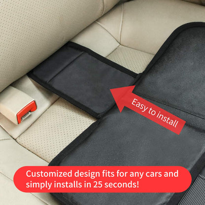Car Seat Protector - Children Seat Protection Mat - Car Seat Protector for Baby Child Car Seats - Auto Seat Cover Mat for Under Carseat with Thickest Padding to Protect Leather & Fabric Upholstery