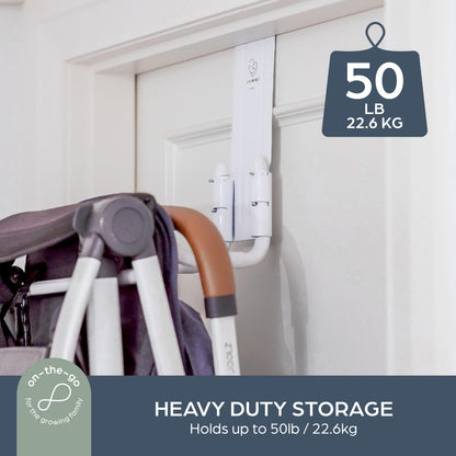 Dreambaby StrollAway Over The Door Baby Stroller Hanger – Heavy Duty Metal Hook Organizer with 22.5 Kg Load Capacity – Model G256