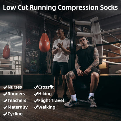 Pnosnesy 3/6/7 Pairs Compression Socks for Men & Women Plantar Fasciitis Socks Low Cut Sports Socks Athletic Socks with Arch Support Plantar Fasciitis