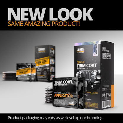 CERAKOTE® Ceramic Trim Coat Kit - Quick Plastic Trim Restorer - Ceramic Coating Guaranteed Restoration to Last Over 200 Washes – A Ceramic Coating, Not a Dressing