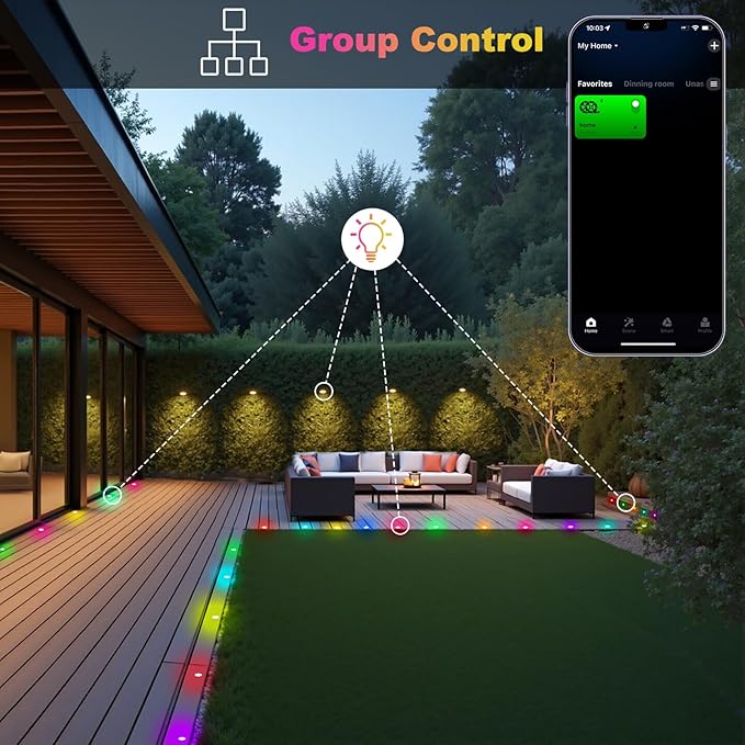 FVTLED Single Dynamic RGBW LED Deck Light, Φ1.77 Low Voltage RGBW Outdoor Step Lighting In-ground Landscape Pathway Patio Stair Decor Lamp(Black)