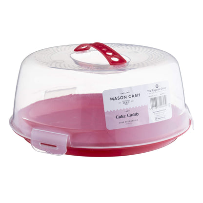 Mason Cash Cake Caddy with Clear Lid – Secure Cake Storage & Transport Container | Serve & Display on the Same Base | Ideal for Bakes, Treats & Special Occasions