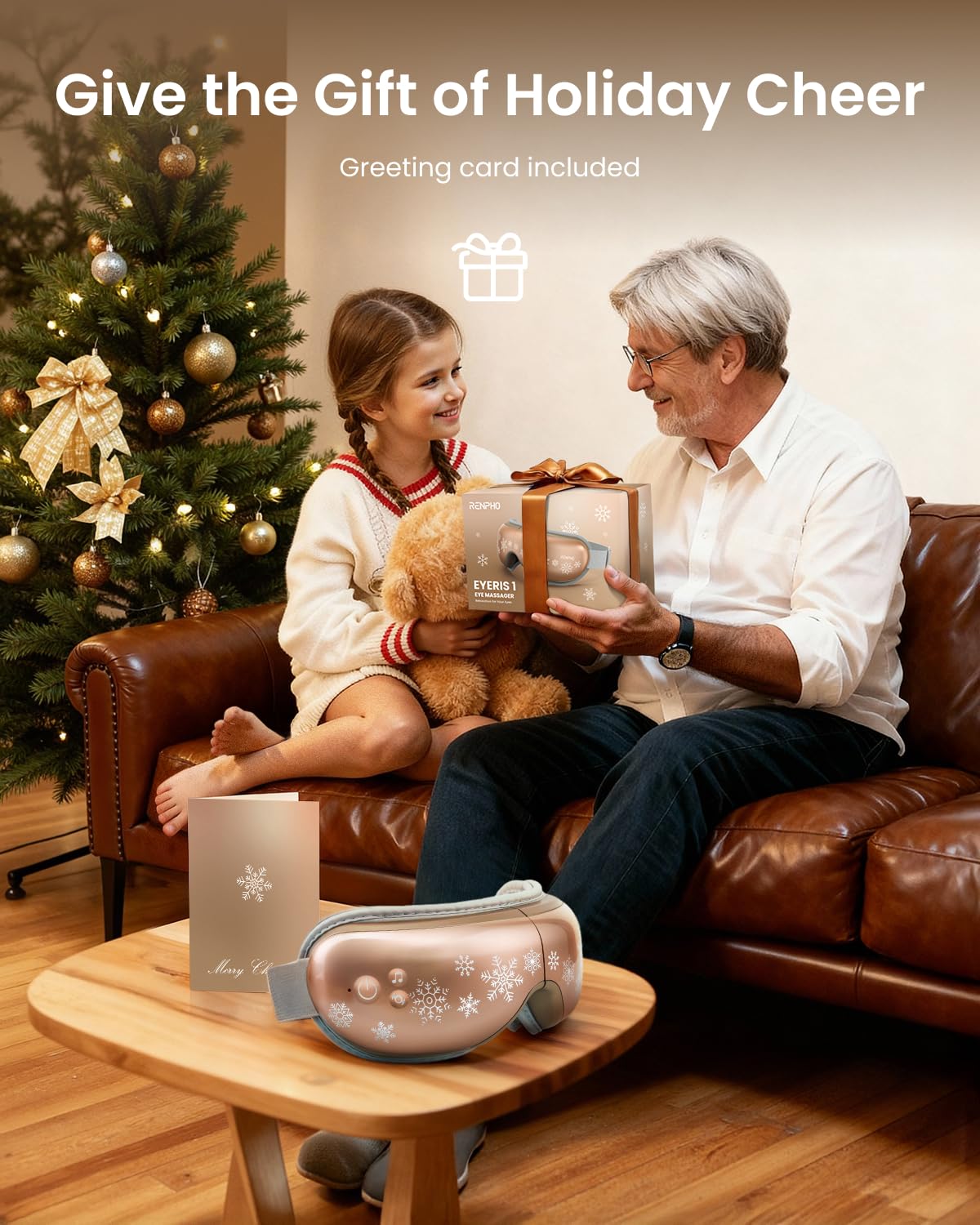 RENPHO Eye Massager with Heat, Valentines Day Gifts for Her Him Birthday Gifts for Women Mom, FSA Eligible HSA Eye Mask for Migraine,Sleep Mask for Dry Eyes Relax, Handheld Massager Eyeris 1