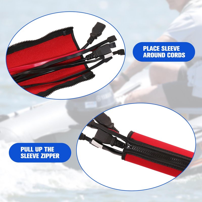 48 inch Zippered Neoprene Cable Sleeve