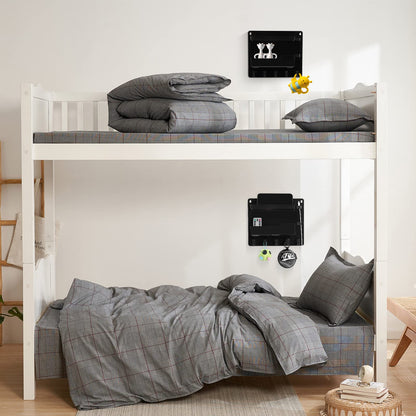 JUMEIHUI Wall Mount Shelf Organizer, Adhesive Bedside Shelf Accessories with Hooks and Cable Clips, Dorm Room Wall Storage for Phone, Remote, Earphone, Kindle, Plastic(Black)