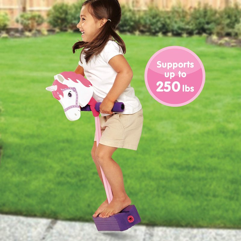 Kidoozie Foam Unicorn Pogo Jumper – Fun and Safe Toy for Kids 4+ - Promotes Active Play - Indoor & Outdoor Use