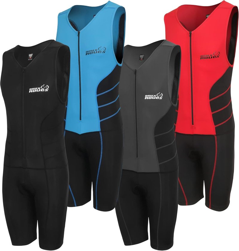 Youth Triathlon Suit for Kids | Sleeveless Cycling Skin Suit - Includes Race Bib Belt
