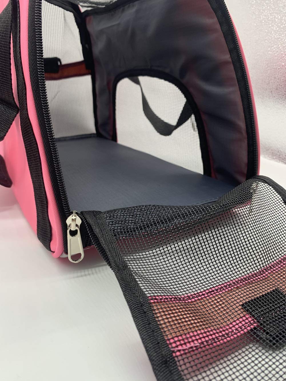 TIYOLAT Pet Carrier Bag, Airline Approved Duffle Bags, Pet Travel Portable Bag Home for Little Dogs, Cats and Puppies, Small Animals (S, Pink)