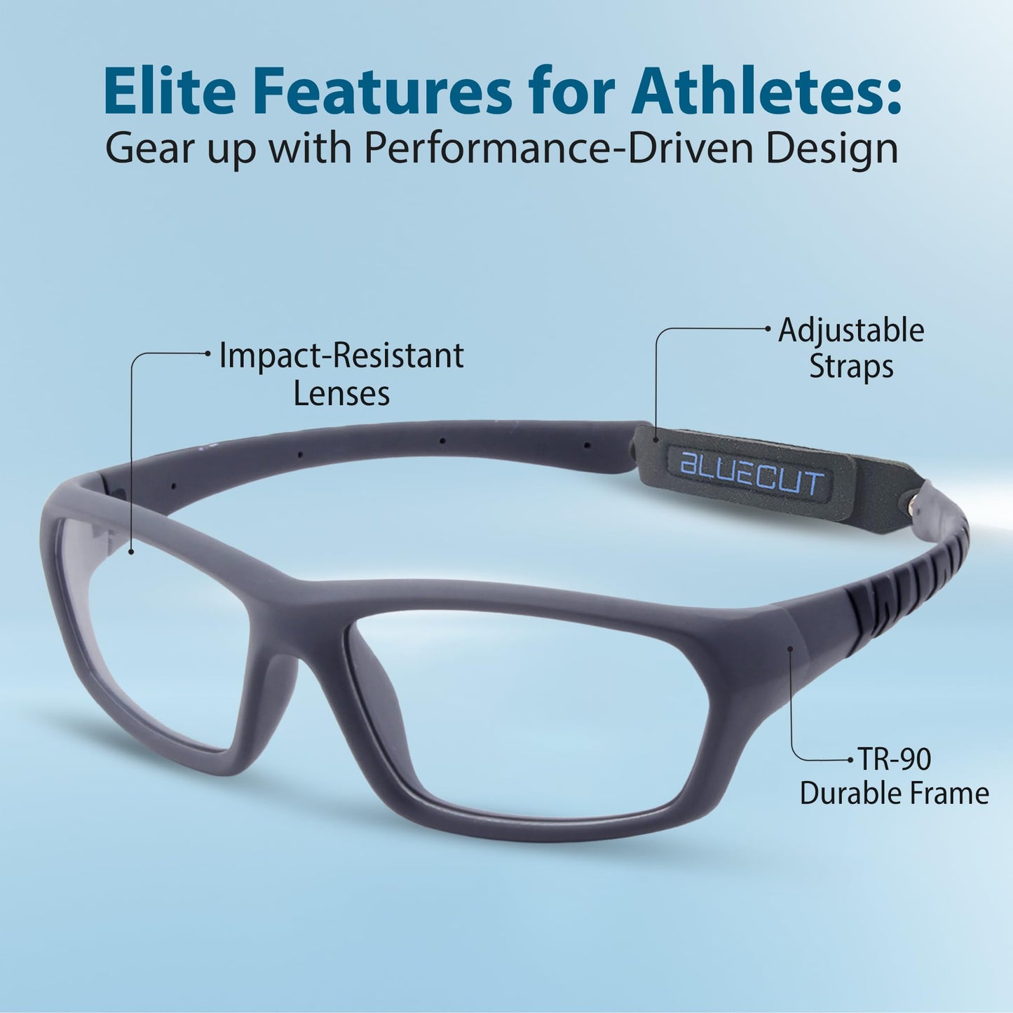 BLUE CUT Sports Protection Goggles, Safety Glasses for Basketball, Pickleball, and Outdoor Sports
