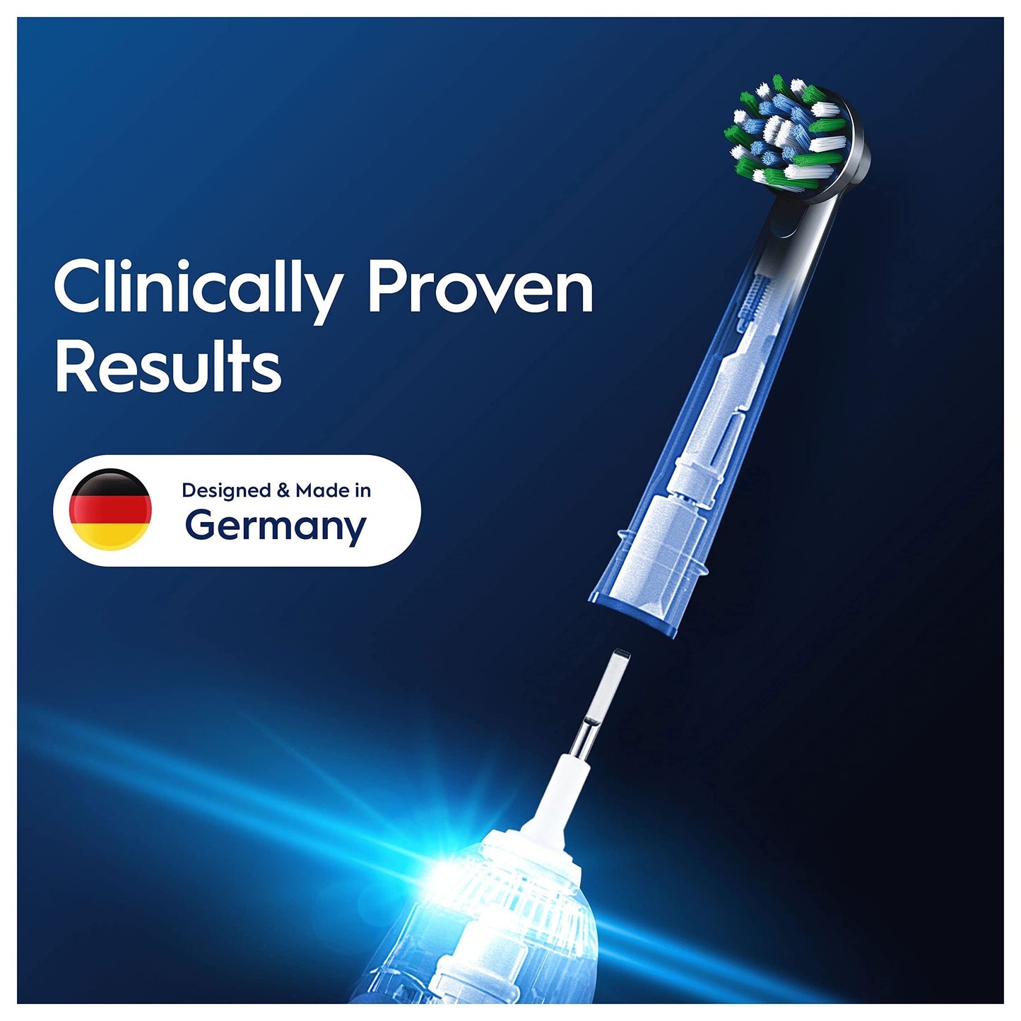 Oral-B Pro Cross Action Original Electric Toothbrush Head, X-Shape and Angled Bristles for Deeper Plaque Removal, Pack of 12 Toothbrush Heads, Suitable for Mailbox, Black