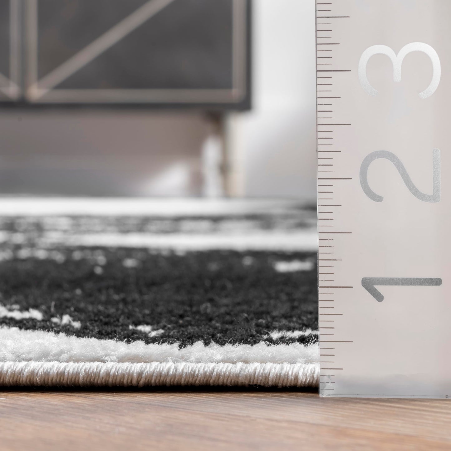 nuLOOM 5x8 Thomas Paul Serpent Area Rug, Black & Off White, Snake Design, Non-Slip Backing, Stain Resistant, For Bedroom, Dining Room, Living Room, Hallway, Office, Kitchen, Entryway