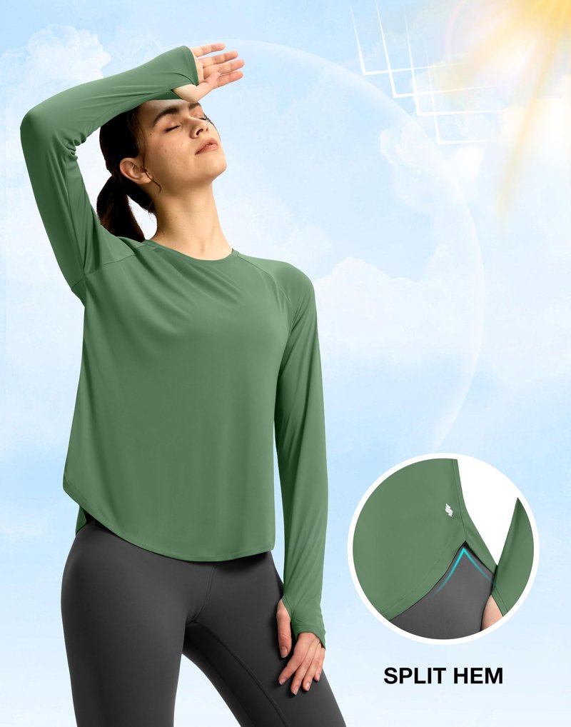 Soothfeel Womens Sun Shirts UPF 50+ UV Protection Lightweight Quick Dry Long Sleeve Workout Hiking Tops Outdoor