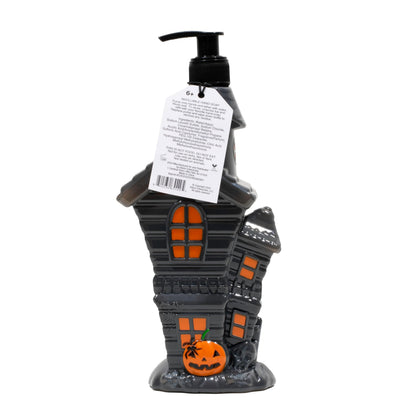 Simple Pleasures Haunted House Scented Liquid Hand Soap Dispenser - Autumn & Halloween Novelty Décor – Decorative Refillable Hand Pump for Kitchen Countertop and Bathroom Sink