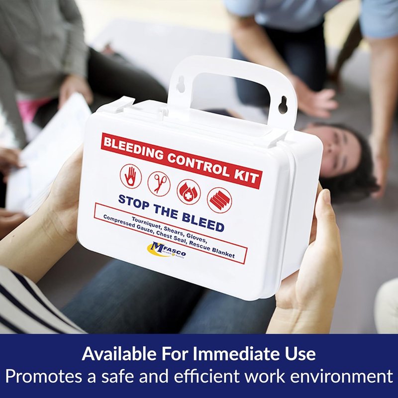 Stop The Bleed 10-Piece Bleeding Control Kit - Tourniquet, Compressed Gauze & Chest Seal | Portable & Easy-to-Open