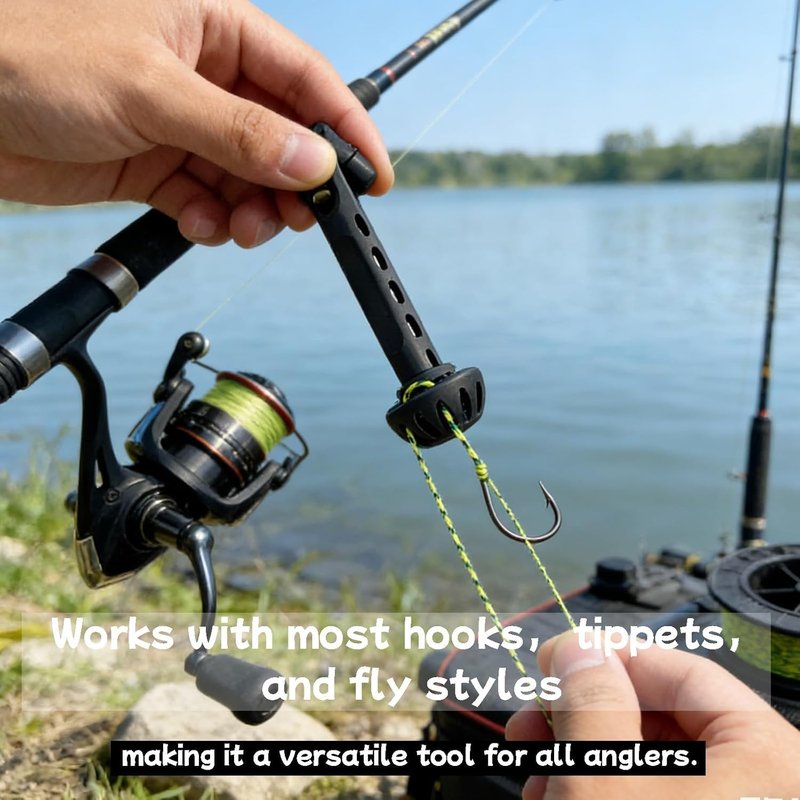 Fly Fishing Magnetic Fly Threader, Fishing Anglers Tippet Threader to Easily Rig Small Flies Tippet on Water Fishing Accessory Make Fly Tying Simpler Works (1pcs)