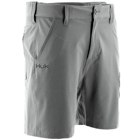 Huk Men's Standard Next Level Quick-Drying Performance Fishing Shorts, Charcoal-7", XL