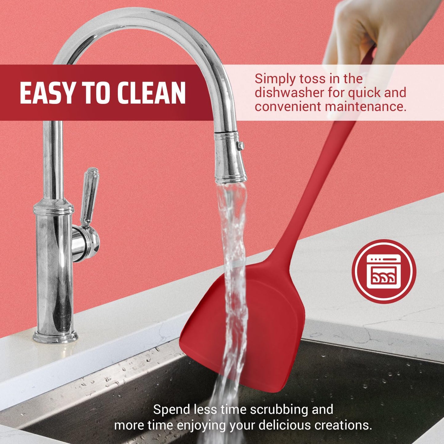 Kaluns Silicone Kitchen Utensils Set 24 Pcs Silicone Cooking Utensils Set - Can Opener, Masher, Turner, Spatula 446°F Heat Resistant Non-Stick - Premium Silicone and Stainless Steel Utensil Set