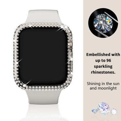 3Pack Rc-Z for Apple Watch Series 9 8 7 45mm Bling Bumper Case Women, Diamond Protective Frame for iWatch iPhone Watch 45 mm Accessories