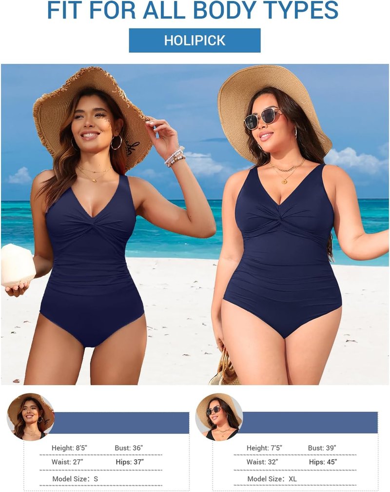 Women’s Tummy Control One Piece Swimsuit - Push Up Full Coverage Slimming Bathing Suit | Stylish Swimwear