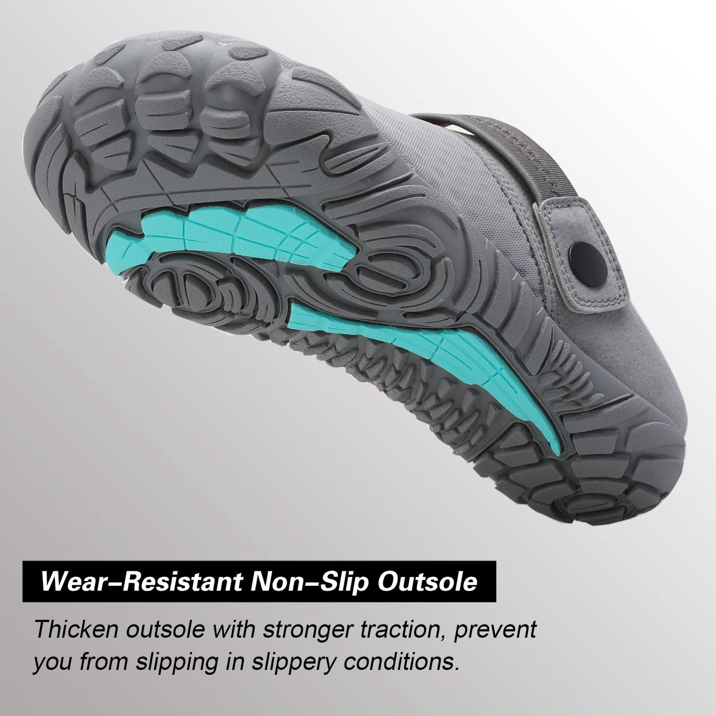 Besroad Slip on Quick Drying Running Sports Fashion Sneakers Water Shoes Summer Outdoor Hiking Shoes for Men Women Grey 9 Women/7.5 Men