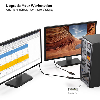 BENFEI 4K DisplayPort to HDMI Adapter, Uni-Directional DP 1.2 Computer to HDMI 1.4 Screen Gold-Plated DP Display Port to HDMI Adapter (Male to Female) Compatible with Lenovo Dell HP and Other Passive