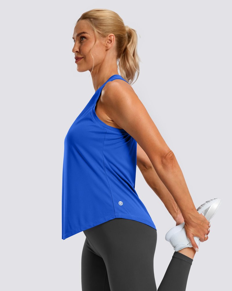 G Gradual Women's Workout Tank Tops Racerback Athletic Yoga Tops Loose Fit Sleeveless Running Gym Sports Shirts for Women(Royal Blue,M)