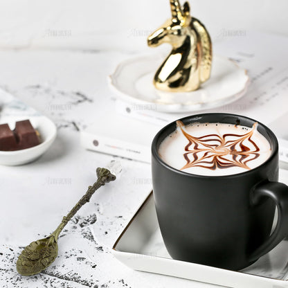 AUEAR, Retro Crystal Antique Alloy Spoon Coffee Tea Dessert Mini Ice Cream Decorative Spoons Set for Home Office (5 Pack)