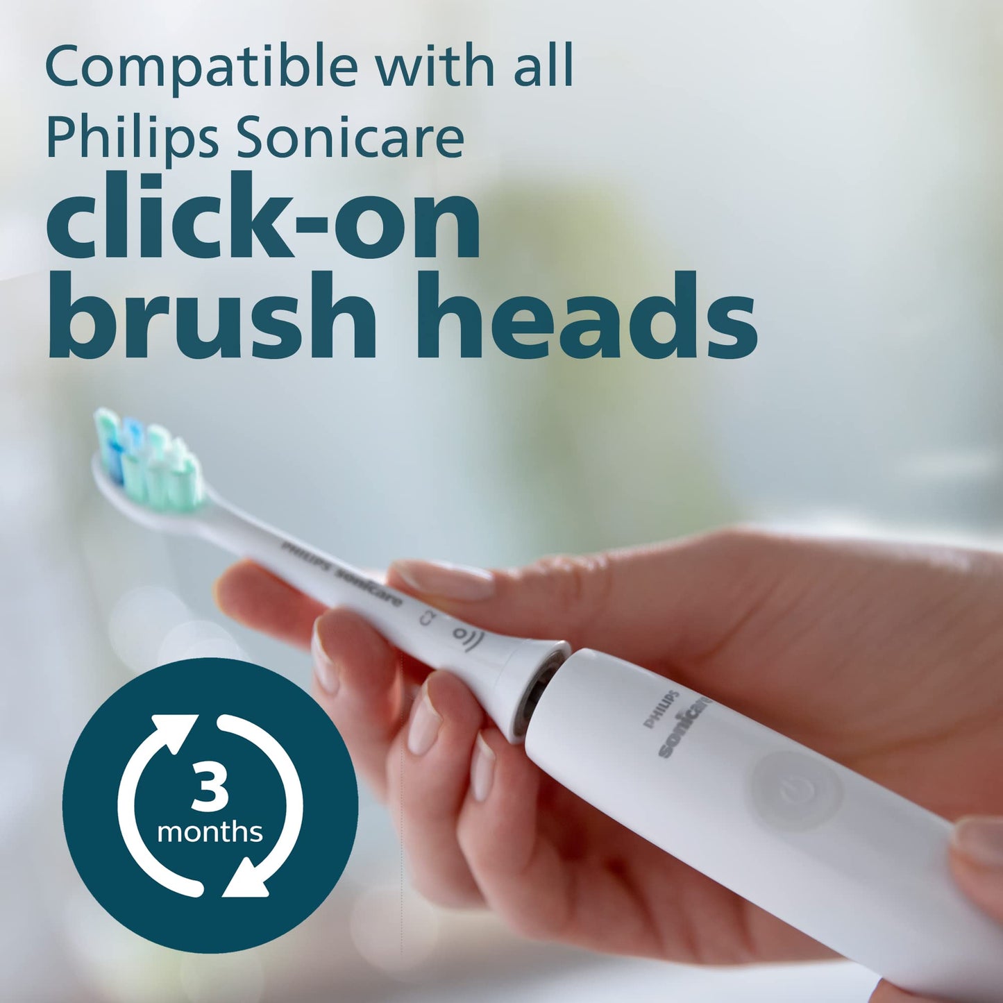 Philips Sonicare 4100 Rechargeable Electric Toothbrush, with Pressure Sensor, 2 Intensity Settings, SmarTimer and QuadPacer, 14-Day Battery Life, Deep Pink, Model HX3681/26