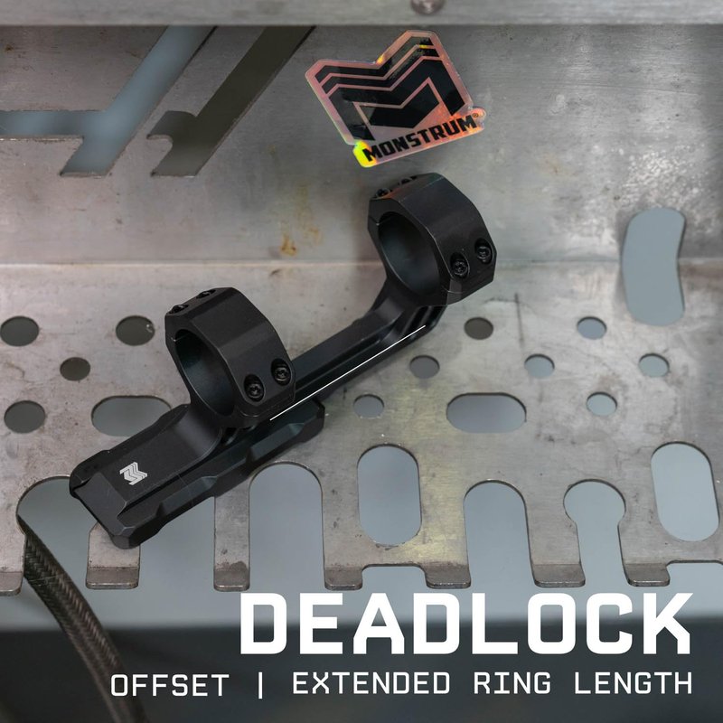 Monstrum Deadlock Series Dual Ring Scope Mount | 2 Inch Offset Cantilever | 30 mm Diameter