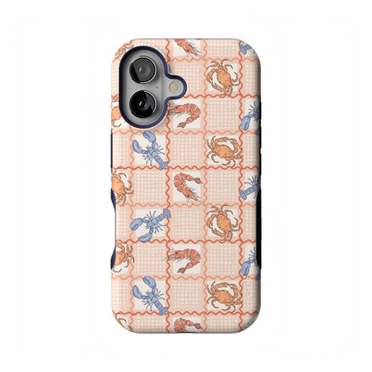 Casely iPhone 16 Case | Nantucket Cottage | Blue Hydrangea | Compatible with MagSafe | Bold Protective Design