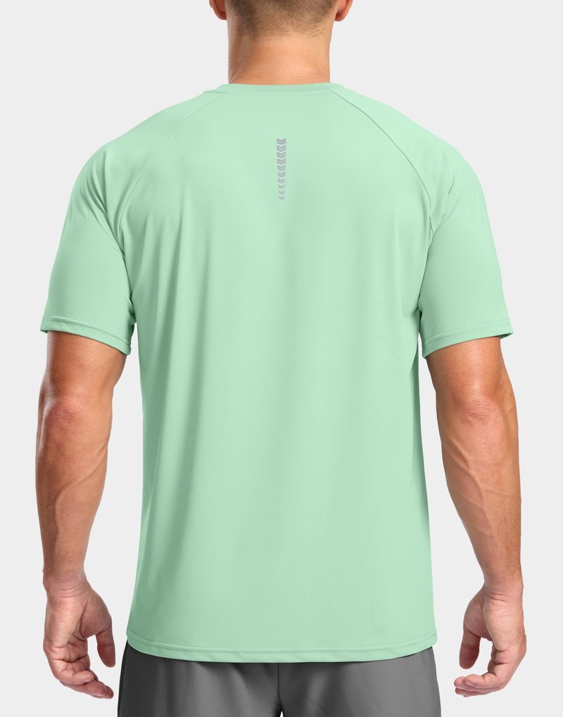 G Gradual Men's Athletic Workout T-Shirts Moisture Wicking Cooling Running Shirts Short Sleeve Performance Tee for Gym Tennis(Mint Green,XXL)